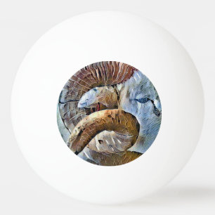 RAM SHEEP FARM ANIMAL PING PONG BALL