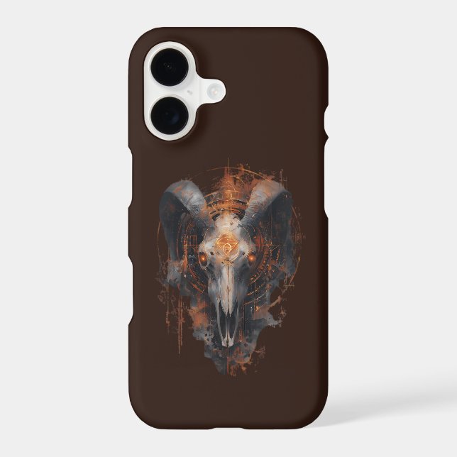 Ram Skull Occult Steampunk Dark Art Phone Case (Back)