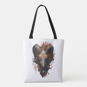 Ram Skull Occult Steampunk Dark Art Tote Bag