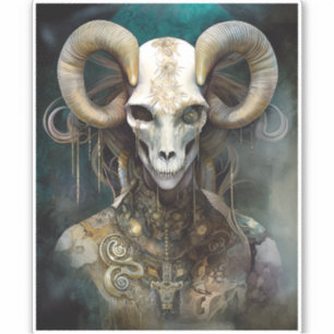 Ram Skull Surreal Fantasy Art