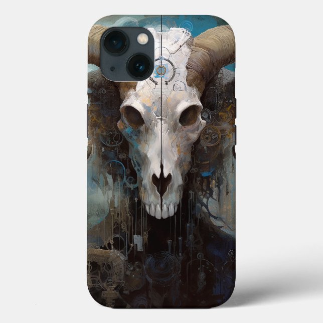 Ram Skull Surreal Fantasy Art Case-Mate iPhone Case (Back)