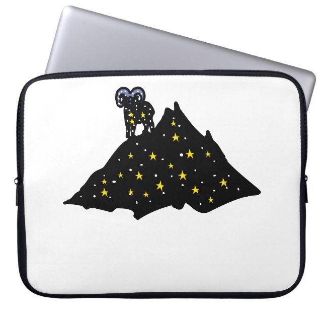 Ram Zodiac Laptop Sleeve – Space Mountain Cosmic (Front)