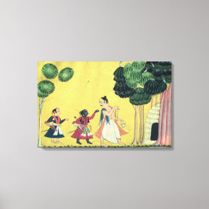 Rama and Lakshmana accompanied by Visvamitra Canvas Print