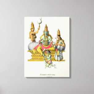 Rama, engraved by du Bouisi (colour litho) Canvas Print