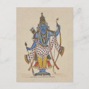 Rama - holding arrows postcard