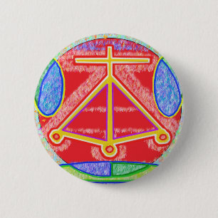 RAMA - Karuna Reiki Healing Sign by Navin Joshi 6 Cm Round Badge