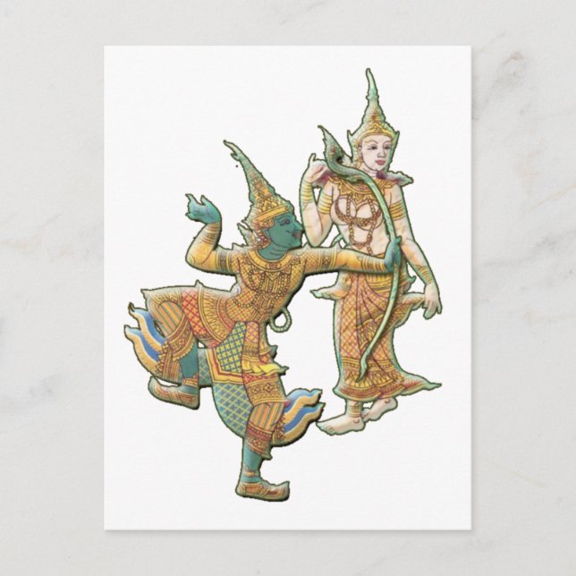 RAMA SITA - RAMAYANA HINDU BUDDHIST GODDESS POSTCARD (Front)