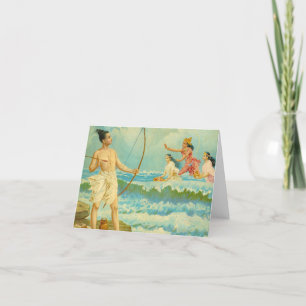 Rama vanquishes the Sea by Raja Ravi Varma Thank You Card
