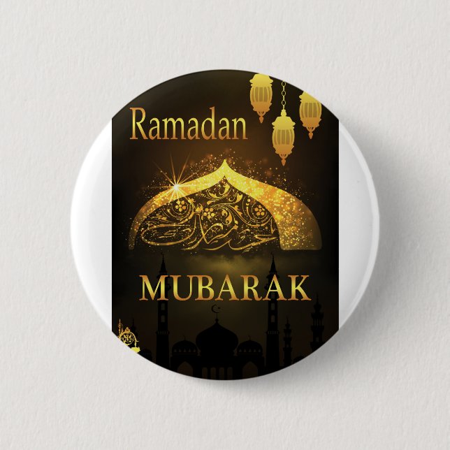 Ramadan Al Adha and Fiter 6 Cm Round Badge (Front)