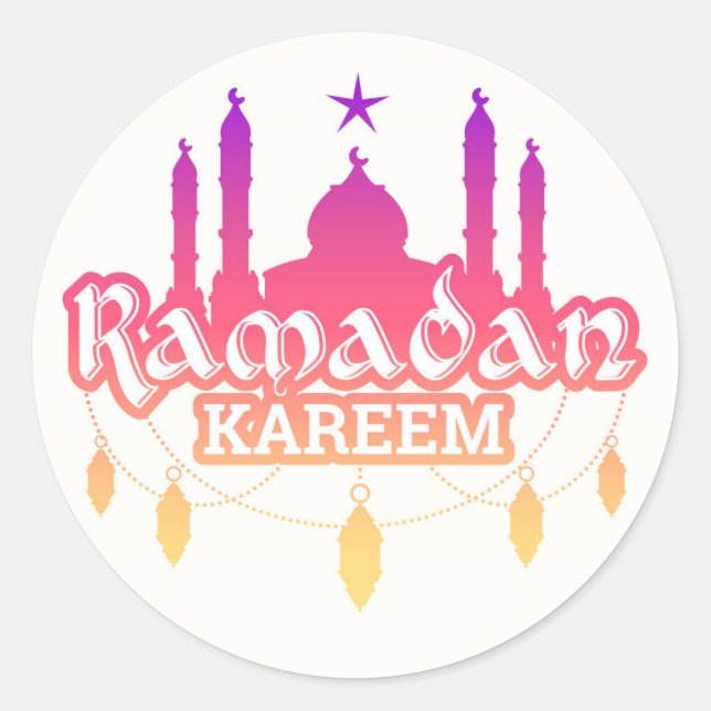 Ramadan Classic Round Sticker (Front)