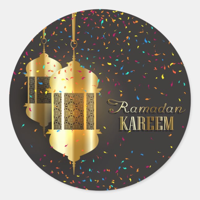 Ramadan Classic Round Sticker (Front)