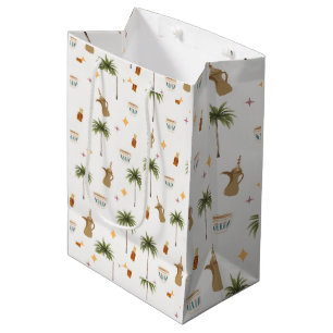 Ramadan Coffee & Dates Seamless Pattern Medium Gift Bag