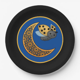 Ramadan Crescent Moon Ladybug Paper Plate
