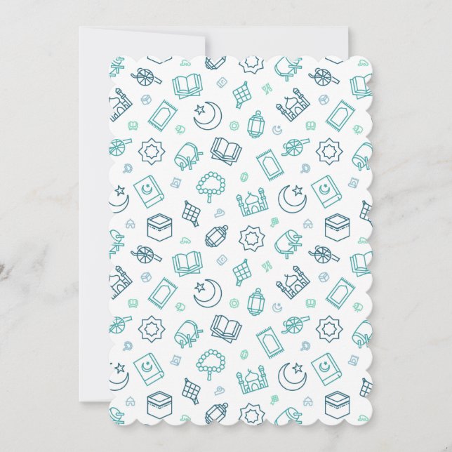 Ramadan Doodles Flat Greeting Card (Front)
