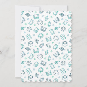 Ramadan Doodles Flat Greeting Card
