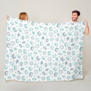 Ramadan Doodles Fleece Blanket