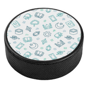 Ramadan Doodles Hockey Puck