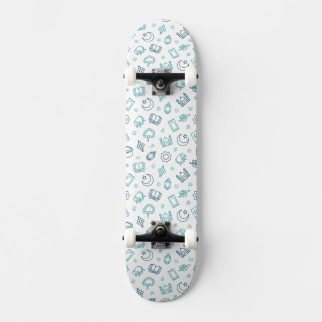 Ramadan Doodles Skateboard (Front)