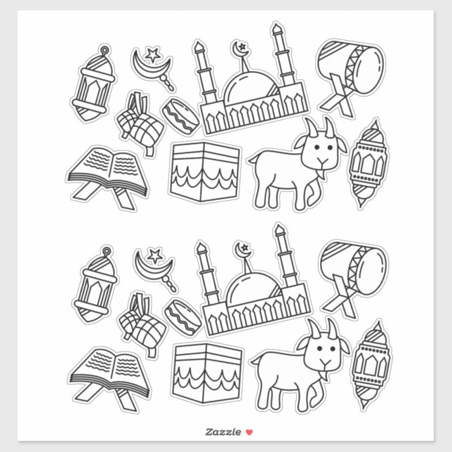 Ramadan Eid Muslim Holiday Stickers (Sheet)
