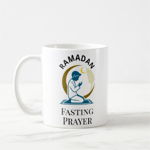 Ramadan Fasting Prayer Man Islamic Vector Graphic Coffee Mug