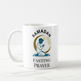 Ramadan Fasting Prayer Man Islamic Vector Graphic Coffee Mug