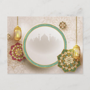 Ramadan Gold Red and Green Postcard
