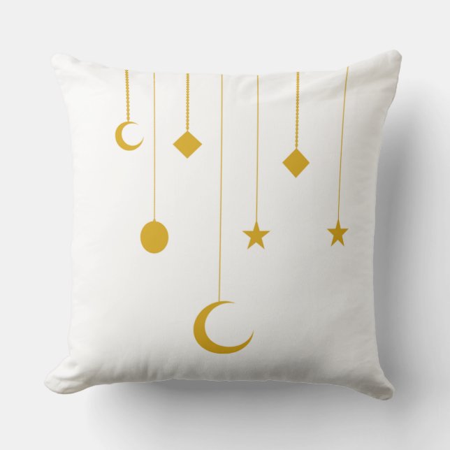 Ramadan Golden Hanging Ornaments Pillow (Front)