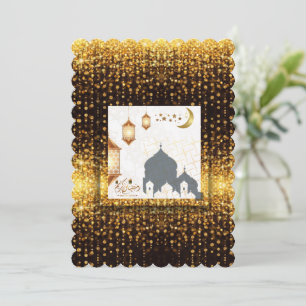 Ramadan golden thank you card