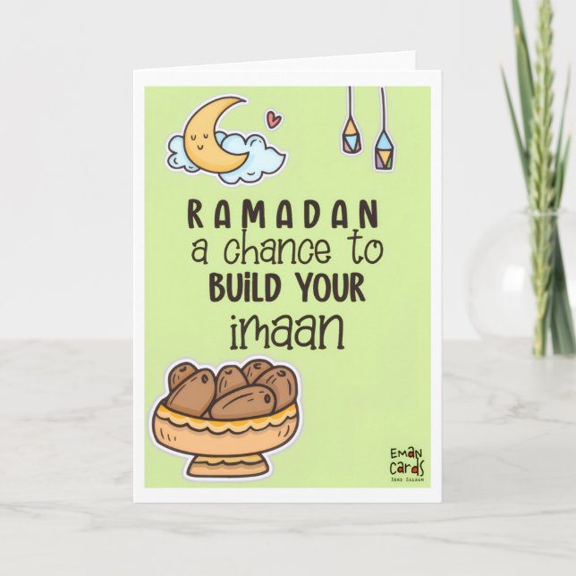 Ramadan - Holy Month Blessings - Cute Card (Front)