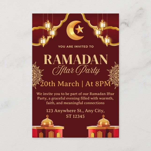 Ramadan Iftar Invitation Card (Front)