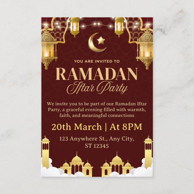 Ramadan Iftar Invitation Card (Front)