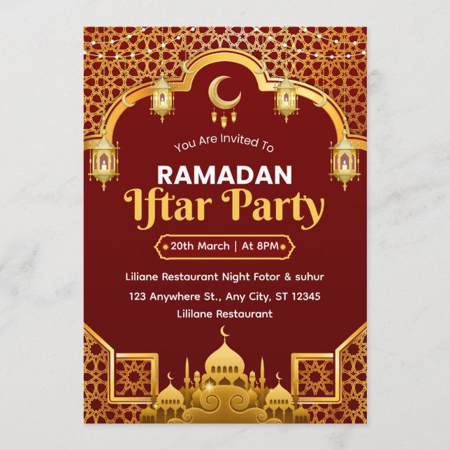 Ramadan Iftar Invitation Card (Front)