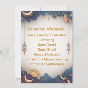 Ramadan Iftar Invitation   Elegant Islamic Gold 