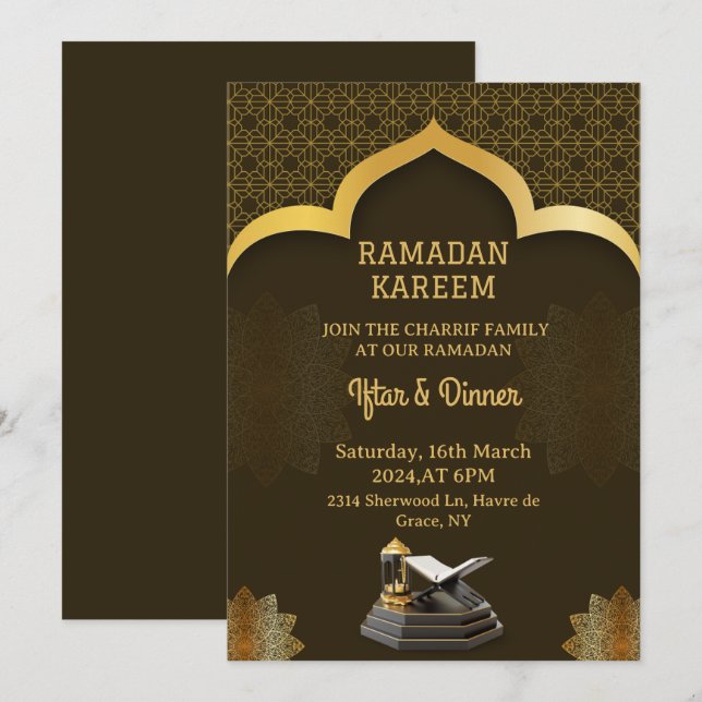  ramadan iftar party 1446 invitation  (Front/Back)
