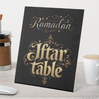 Ramadan Iftar table  Pedestal Sign