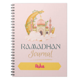 Ramadan journal with pink mosque