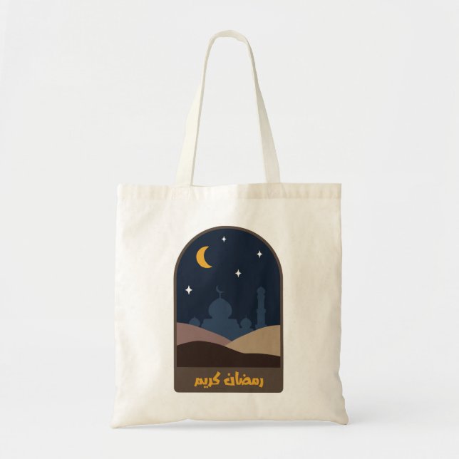 Ramadan Kareem Abstract Desert At Night  Tote Bag (Front)