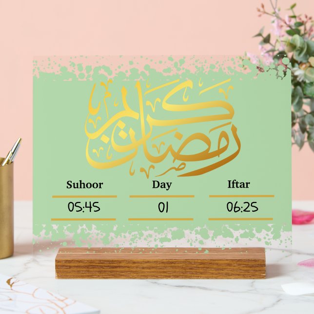 Ramadan Kareem Calender Decorative Acrylic Sign (Creator Uploaded)
