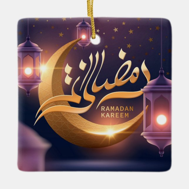Ramadan Kareem  Ceramic Ornament (Front)