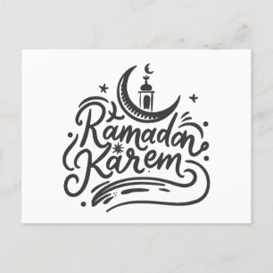 Ramadan Kareem Crescent Moon sighted Fasting Postcard
