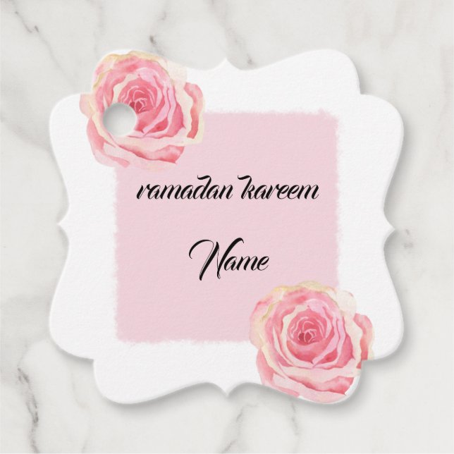 ramadan kareem custom favour tag (Front)