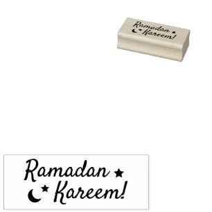 Ramadan Kareem Cute Wooden Rubber Stamp