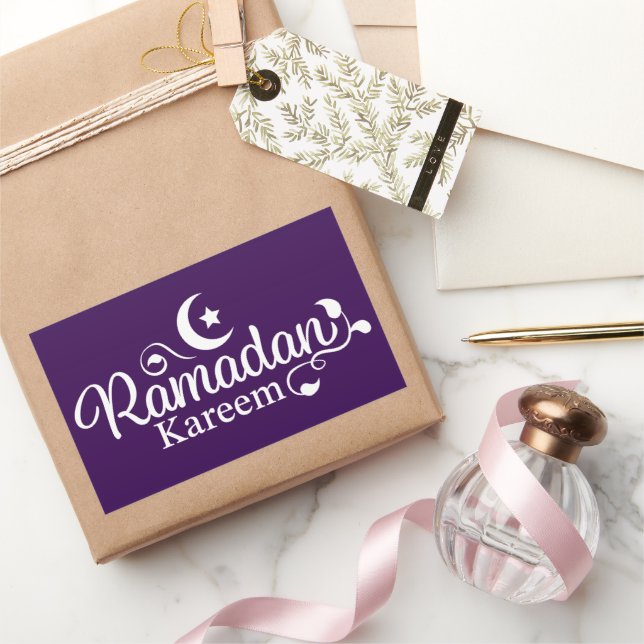 Ramadan Kareem Decorative Rectangular Sticker (Gifting)