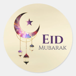 Ramadan Kareem -Eid Mubarak - Happy Eid Classic Round Sticker