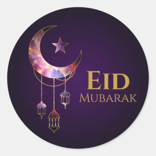 Ramadan Kareem -Eid Mubarak - Happy Eid Classic Round Sticker