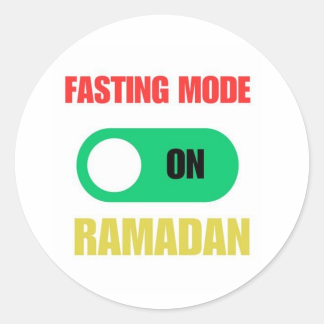 Ramadan Kareem -Eid Mubarak - Happy Eid Classic Round Sticker (Front)