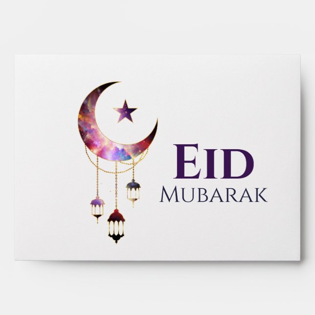 Ramadan Kareem -Eid Mubarak - Happy Eid Envelope (Front)