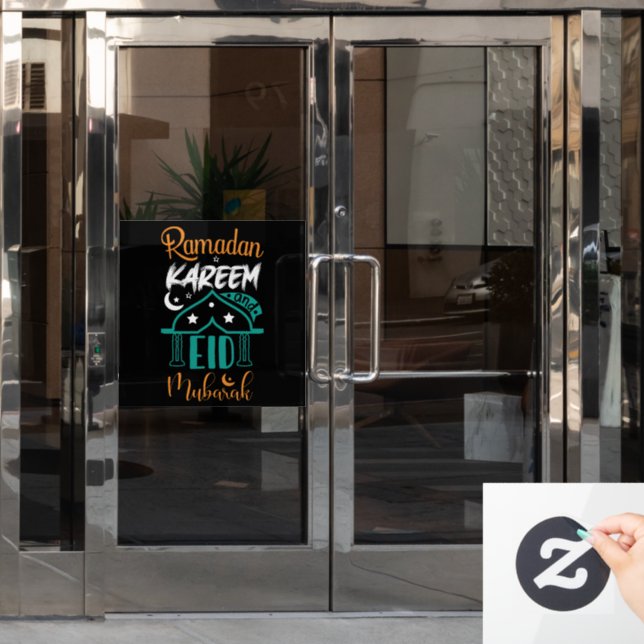 Ramadan Kareem Eid Mubarak Window Cling (Office Door)