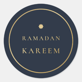 Ramadan Kareem Elegant Navy Gold Sticker