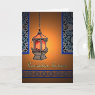 Ramadan Kareem, Fanoos and Filigree Windows Card